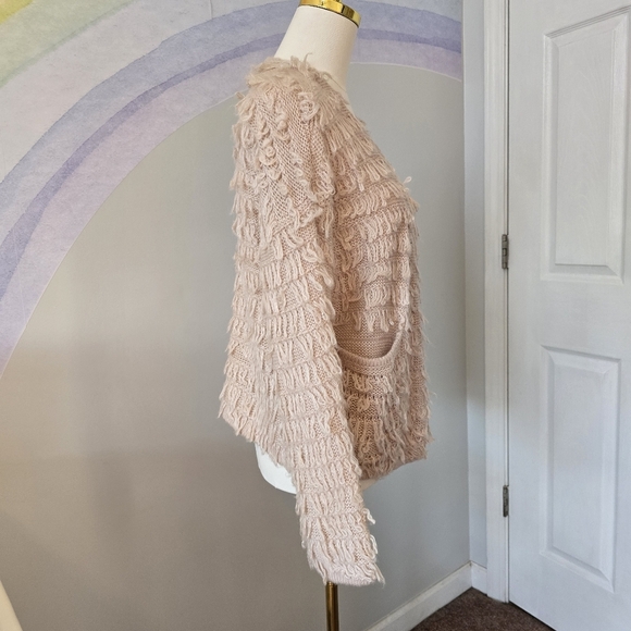 Blu Pepper | Small | Shaggy Knit Cardigan With Pockets - Picture 4 of 10